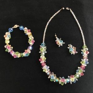 Pastel Crystal Made With Swarovski Beads Set
